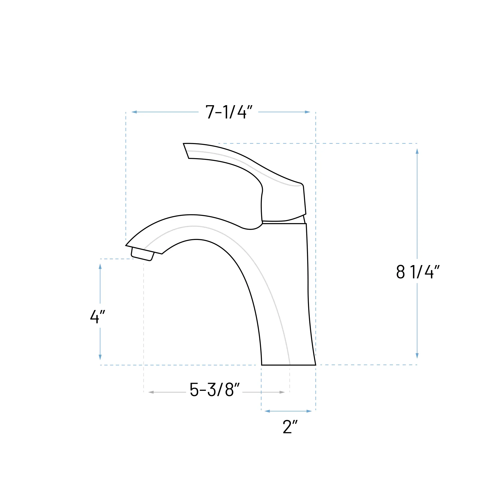 Single Hole 1-Handle Bathroom Faucet with Pop-up Drain in Brushed Nickel, A-6550-BN - Image 2