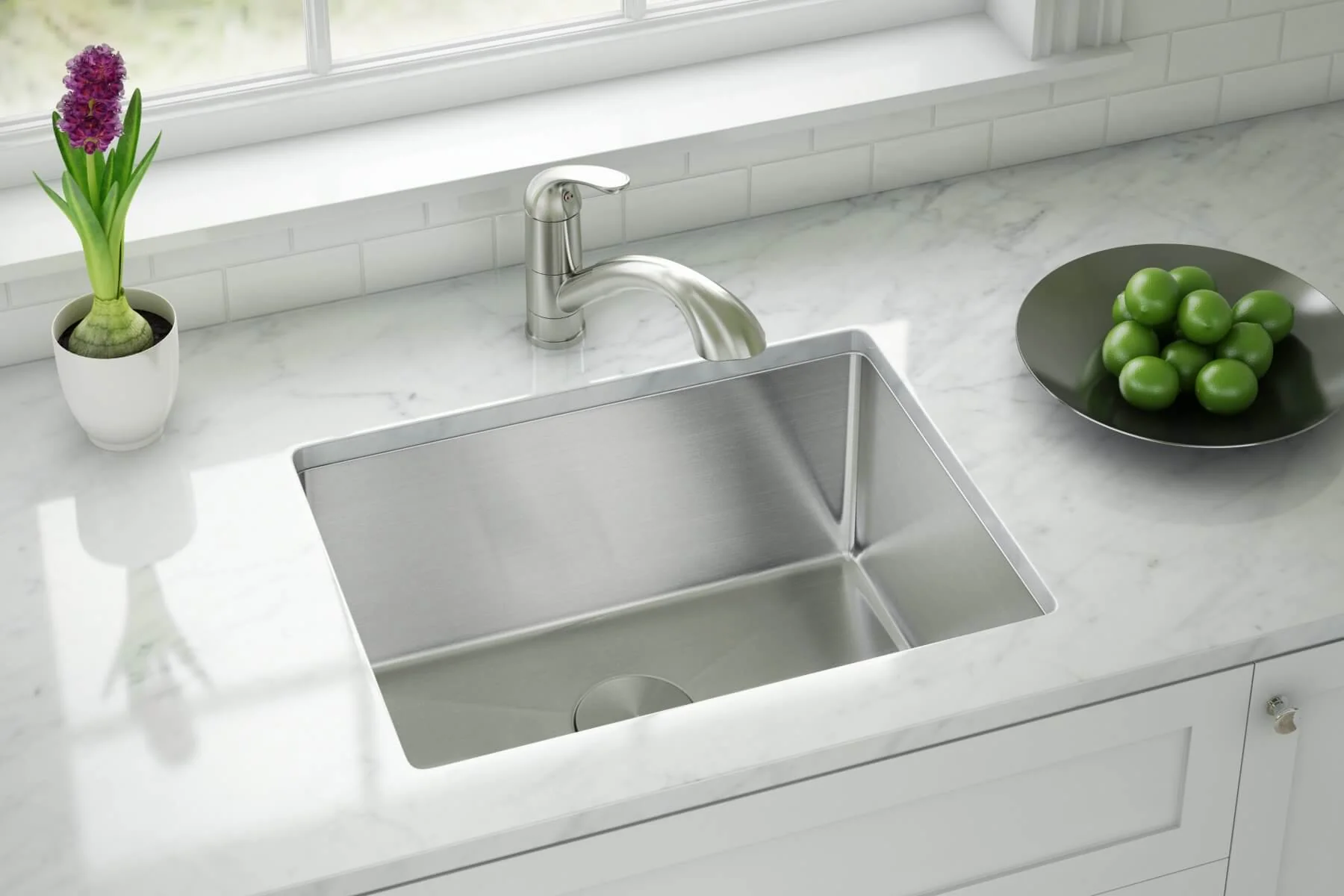 Brushed Nickel Single Handle Pull-Out Sprayer Kitchen Faucet, A-700-BN - Image 3