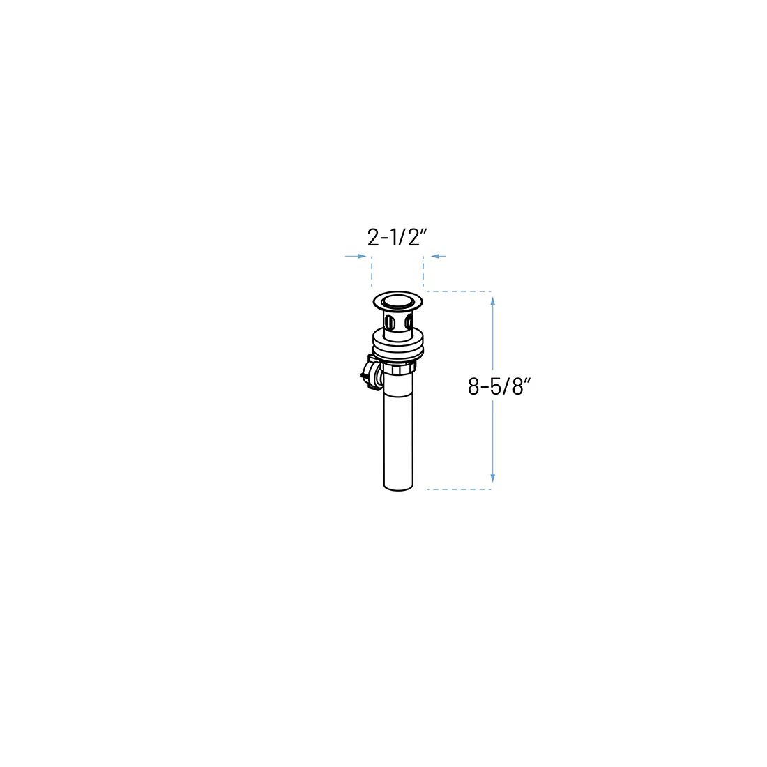 Chrome 1-Hole Single Handle Bathroom Faucet with Pop-up Drain, A-7002-C - Image 4