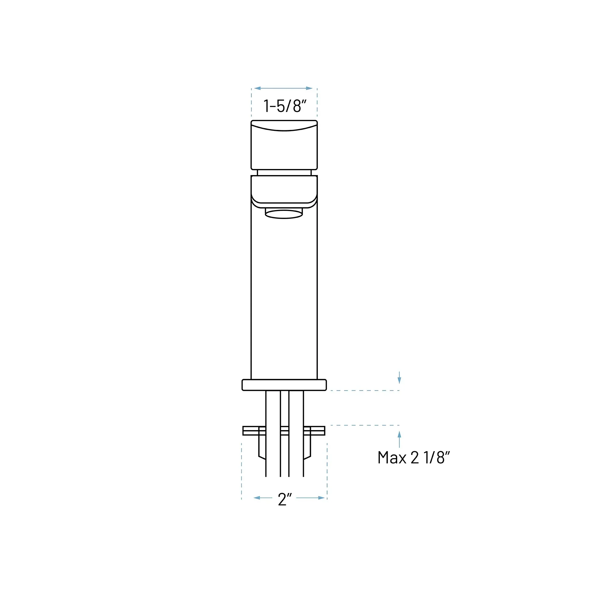 Single Handle 1-Hole Bathroom Faucet with Push Drain in Chrome, A-7004-C - Image 3