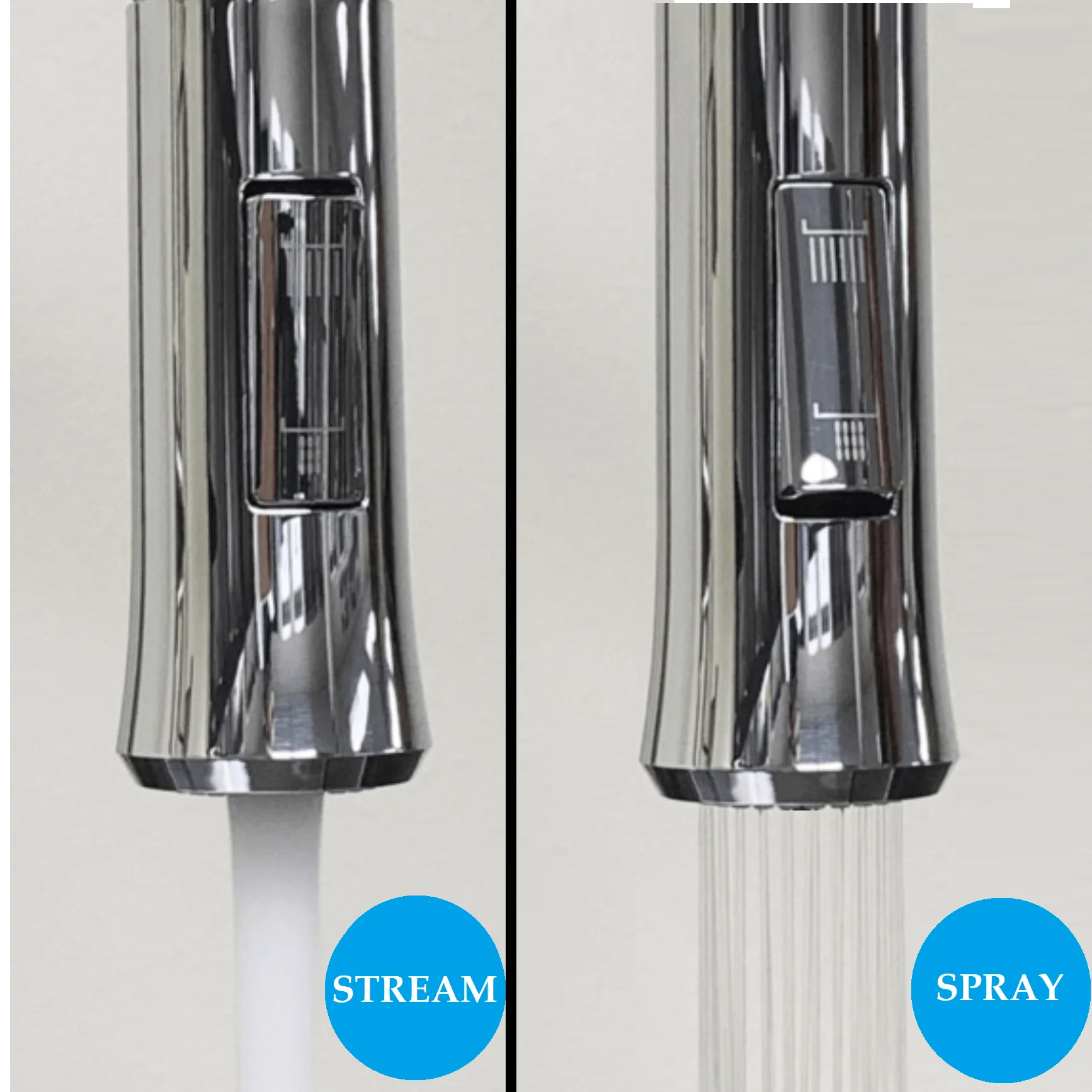 Chrome Single Handle Spring Kitchen Faucet with Sprayer, A-730-C - Image 3