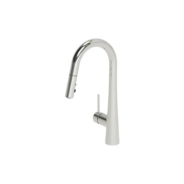Chrome Sleek Pull-Down Single Handle Kitchen Faucet, A-811-C