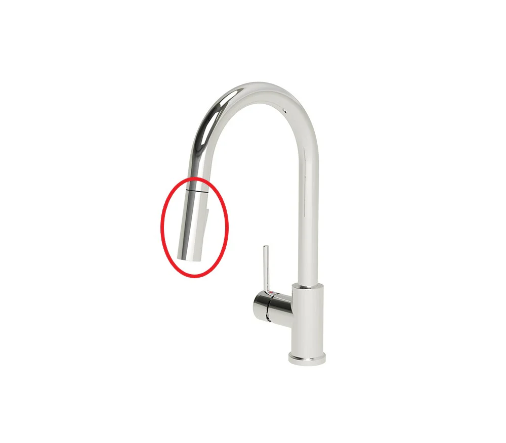 Pull Down Chrome Cylinder Kitchen Faucet Sprayer Head Replacement, AL805C - Image 2