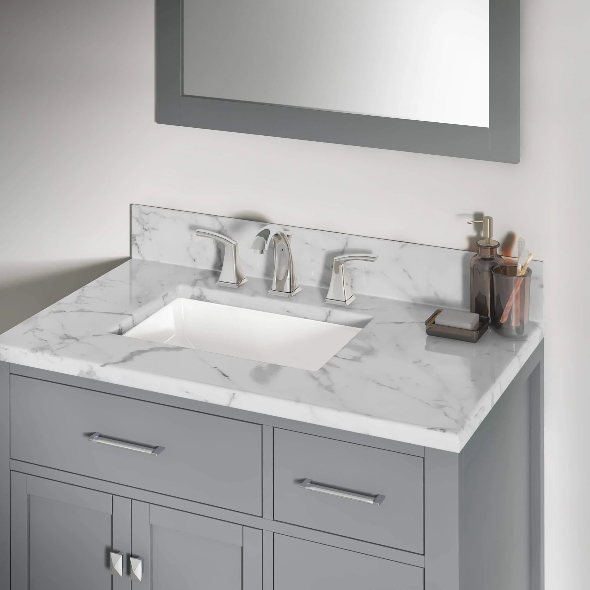 20-5/8" Rectangular Porcelain Undermount Bathroom Sink with Overflow Drain in White, VCS-1218-R - Image 4