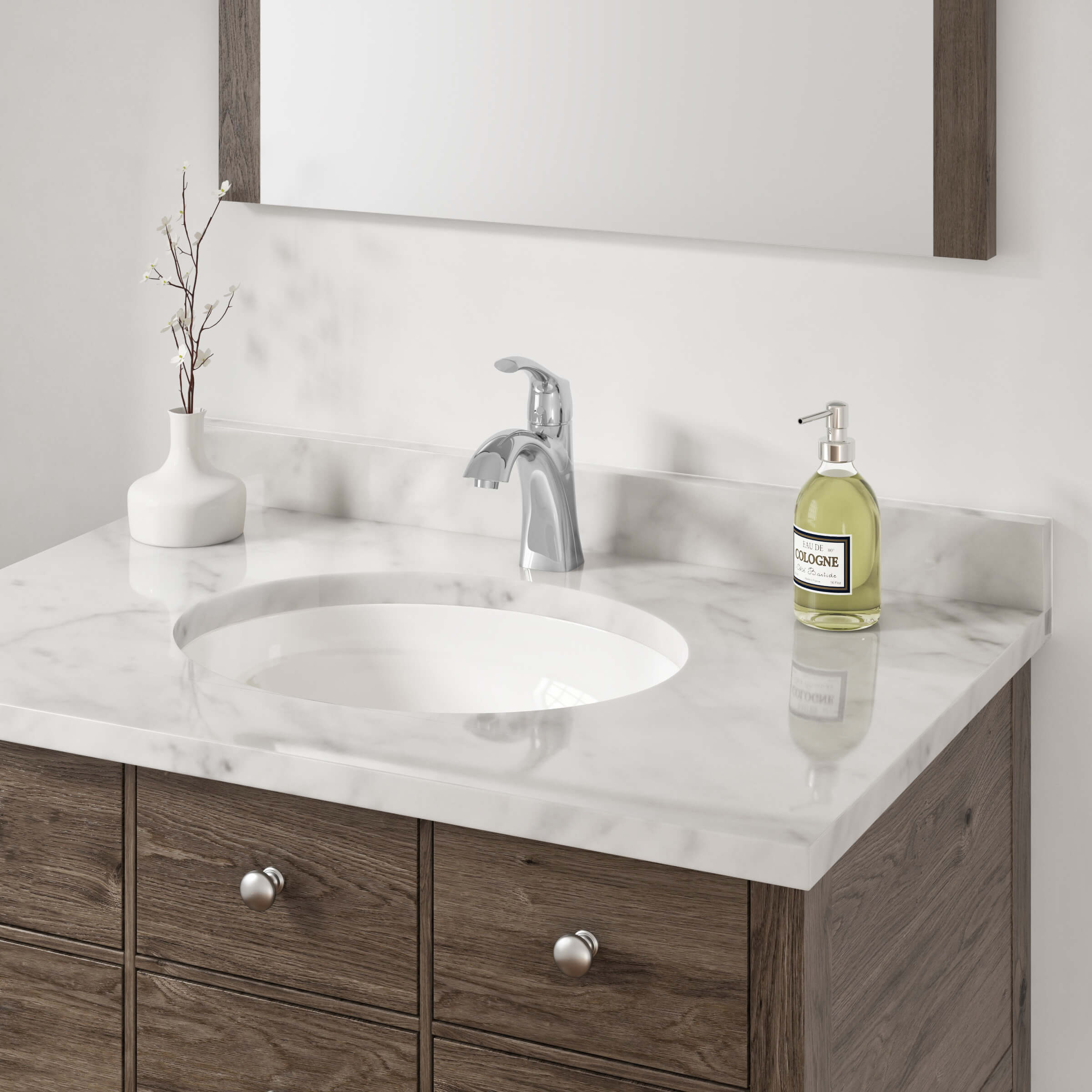 20" x 16" ADA-Depth White Oval Porcelain Undermount  Bathroom Sink, ADA-VCS-1417-O - Image 3