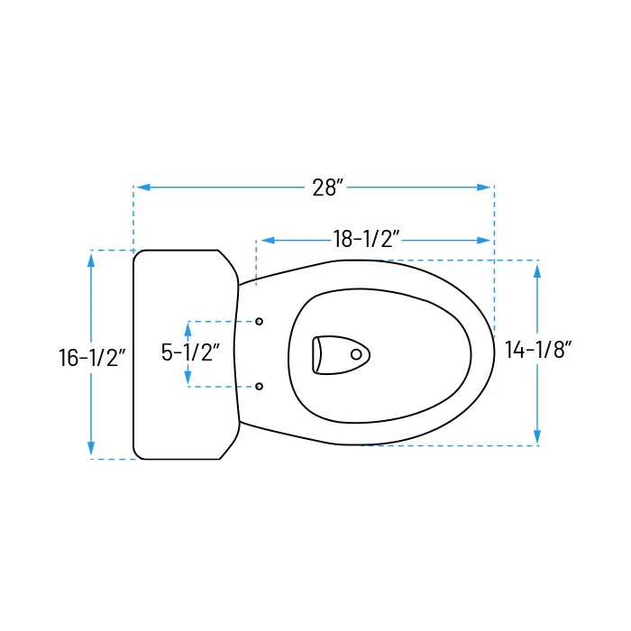 Elongated Two-Piece Standard Height Toilet, TL-101-L - Image 3