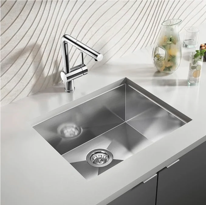 23" Zero Radius Undermount Stainless Steel Single Bowl Kitchen Sink, KH-2318-10-S-R0 - Image 4
