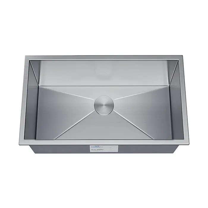 33" Extra-Large Zero Radius Undermount Stainless Steel Single Bowl Kitchen Sink, KH-3318-9-S-R0