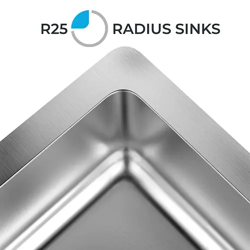 21" Compact Undermount Stainless Steel Bar, RV and Kitchen Sink, KSN-2117-9-S-R25 - Image 6