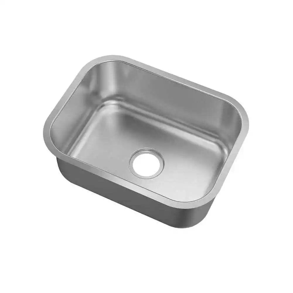 23" Undermount Stainless Steel Single Bowl Kitchen Sink, KSN-2318-9-S - Image 5