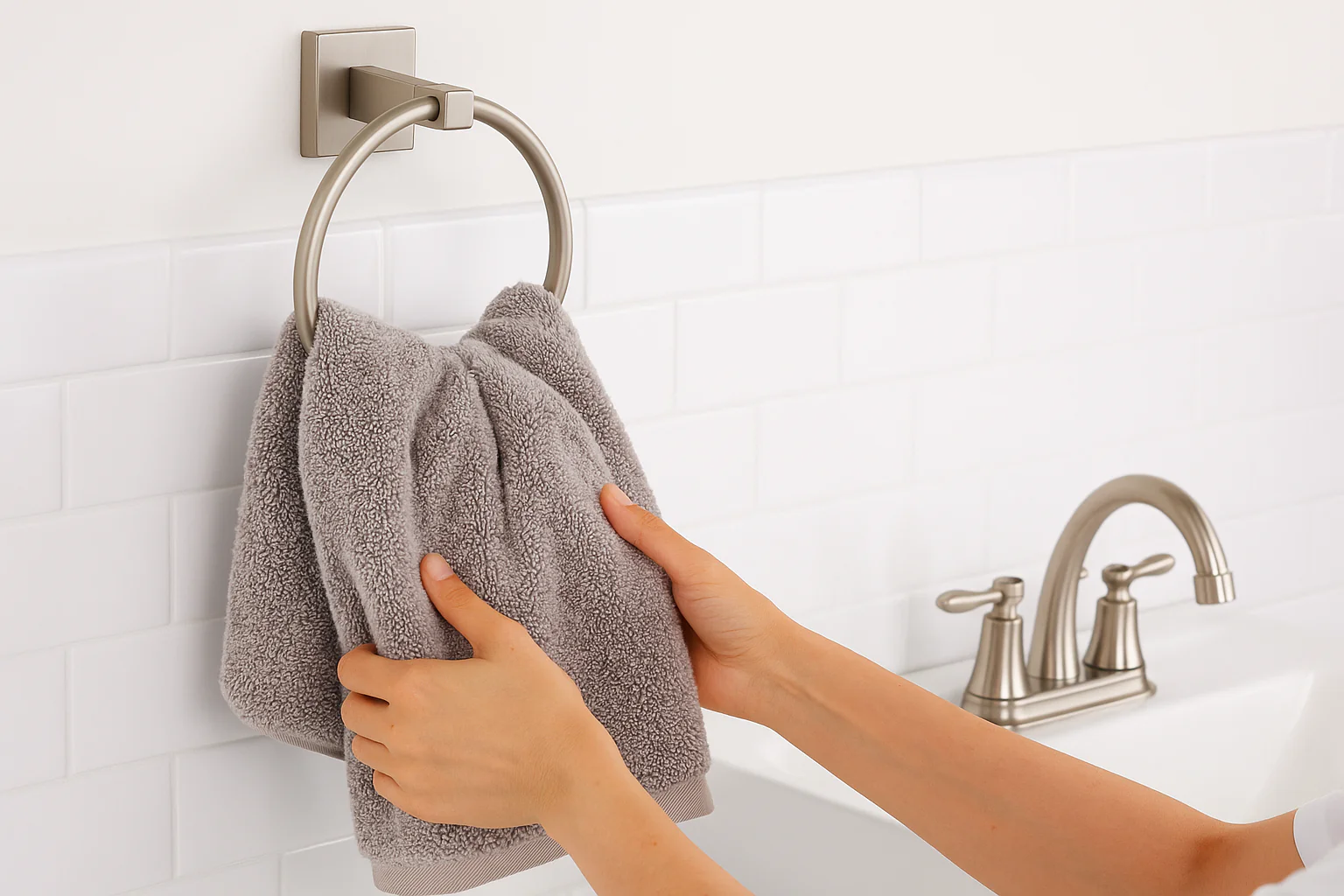 Rainvera Brushed Nickel Four-Piece Bathroom Accessory Set, BAC-74-BN - Image 10