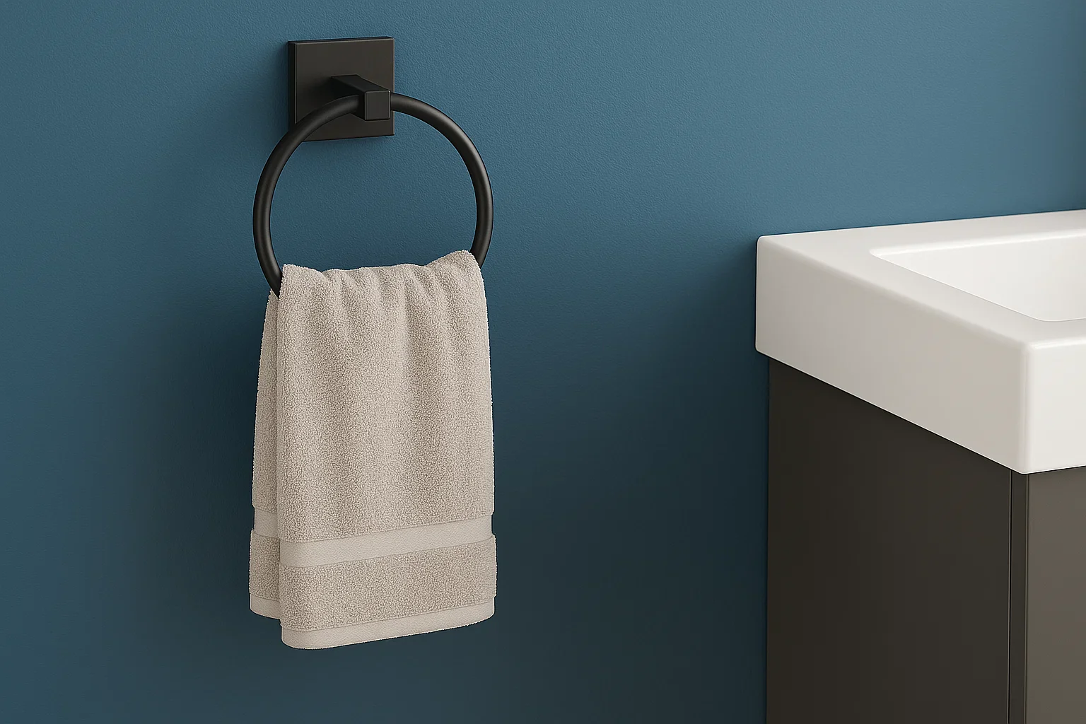 Rainvera Matte Black Four-Piece Bathroom Accessory Set, BAC-74-BL - Image 7