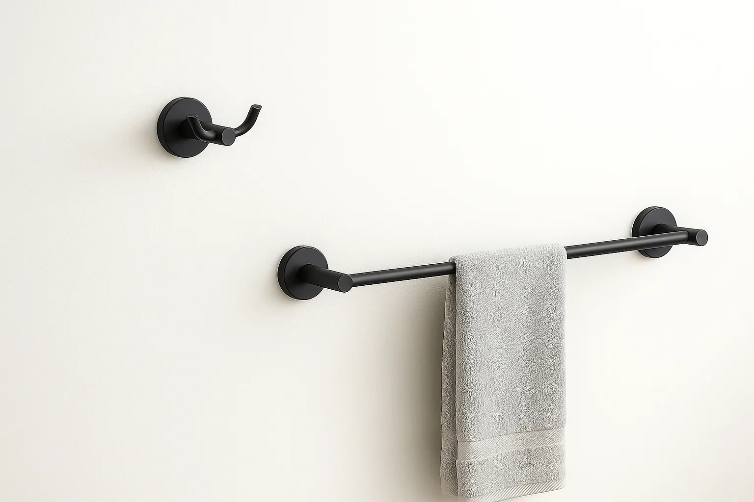 Serenica Matte Black Four-Piece Bathroom Accessory Set, BAC-75-BL - Image 3