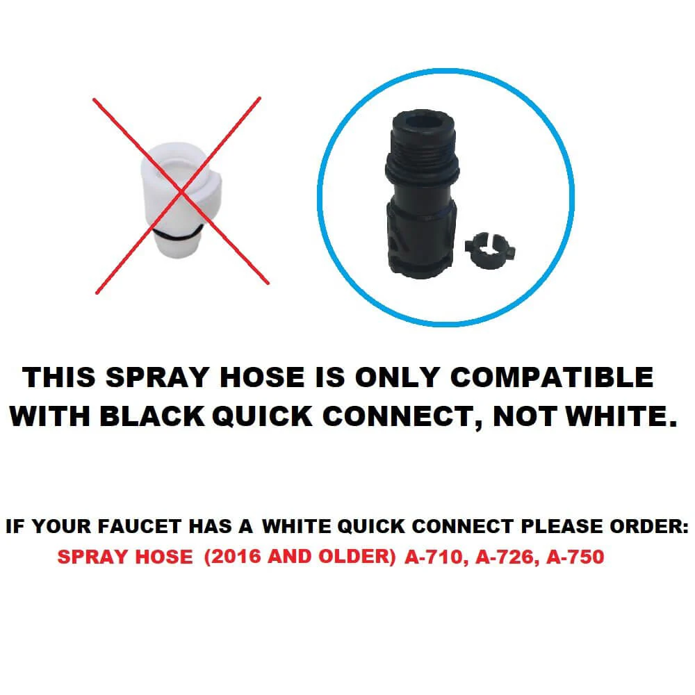 59-1/2" Faucet Hose for 13/16" Spray Head – Extended Quick Connect End, AL2-02 - Image 2