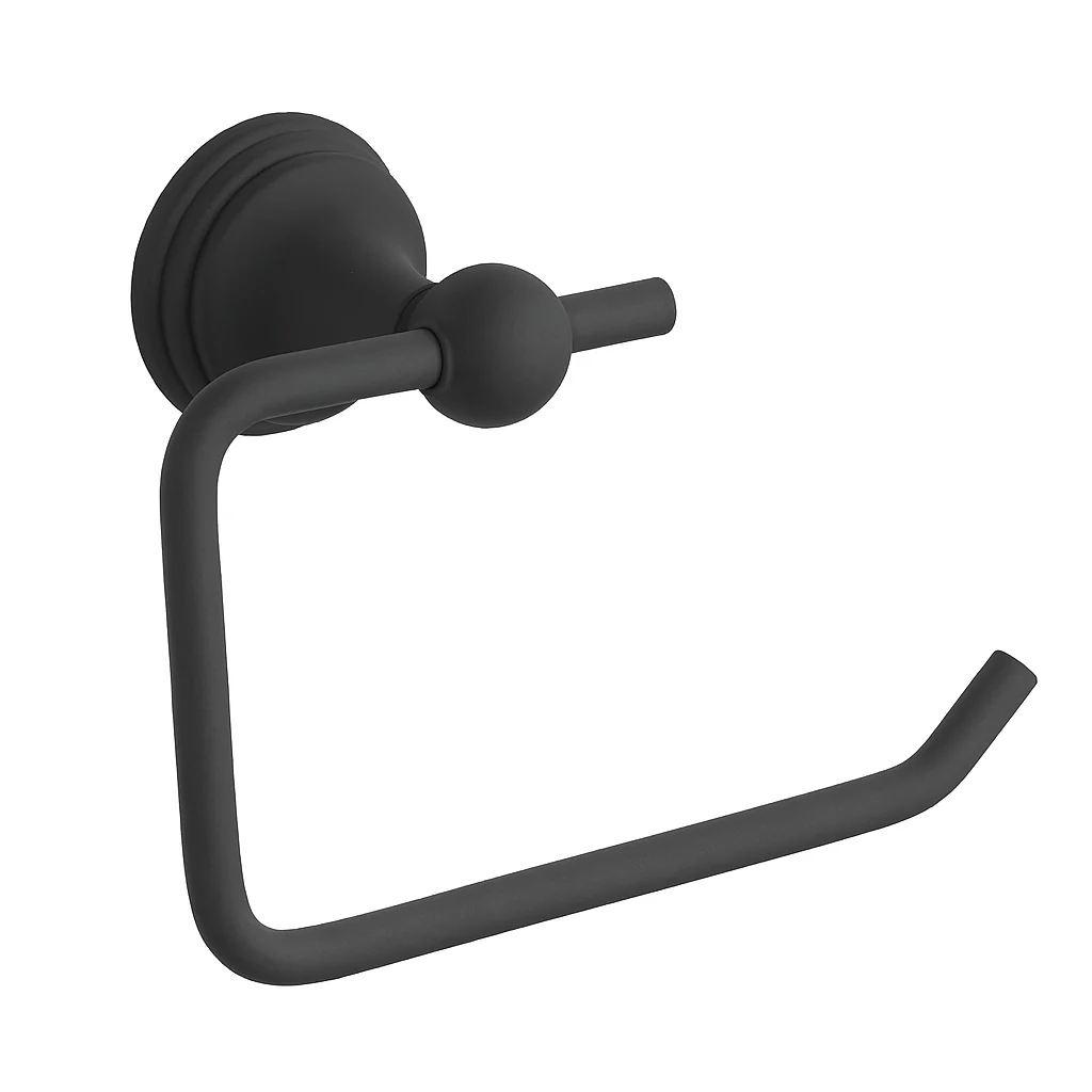 Velora Matte Black Four-Piece Bathroom Accessory Set, BAC-72-BL - Image 3