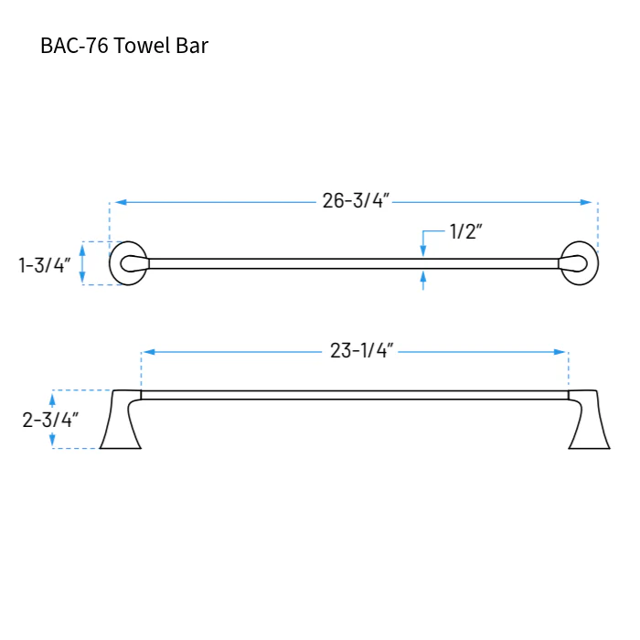 Verdessa Chrome Four-Piece Bathroom Accessory Set, BAC-76-C - Image 6