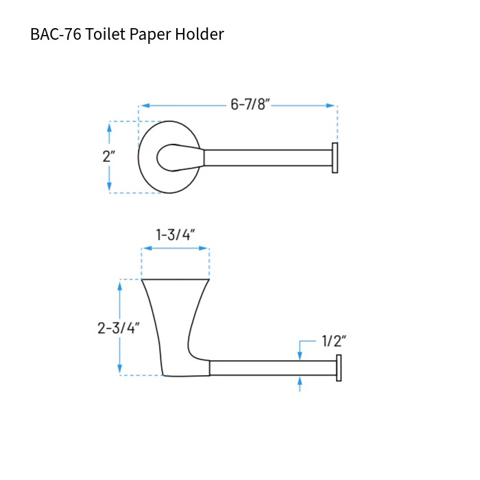 Verdessa Chrome Four-Piece Bathroom Accessory Set, BAC-76-C - Image 8